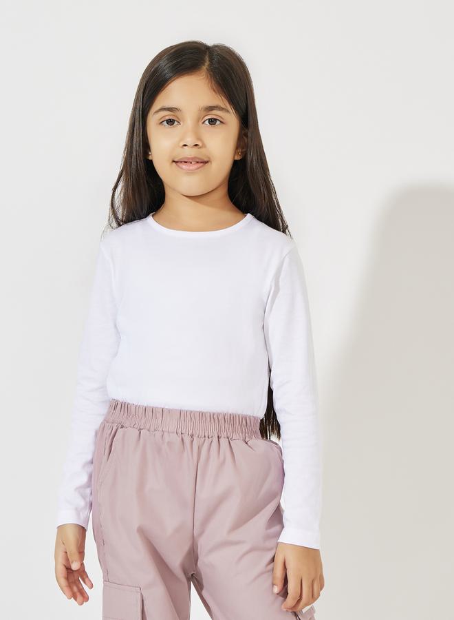 ستايلي تيشيرت اساسي سادة بأكمام طويلة - Image 5